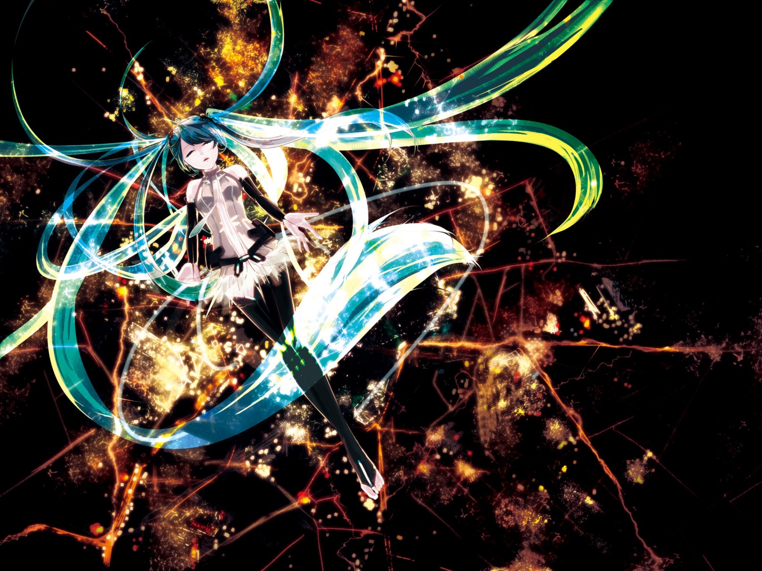 hatsune_miku memai miku_append vocaloid