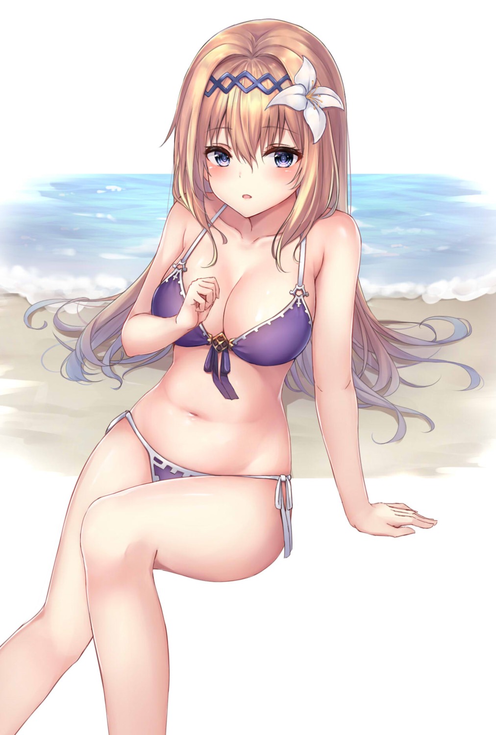 bikini breast_hold granblue_fantasy jeanne_d'arc jeanne_d'arc_(granblue_fantasy) swimsuits ym_(distance819)