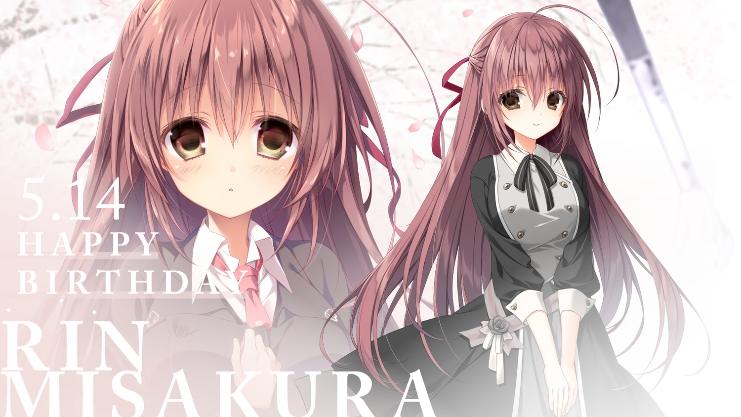 inugami_kira makura misakura_rin sakura_no_toki sakura_no_uta seifuku wallpaper