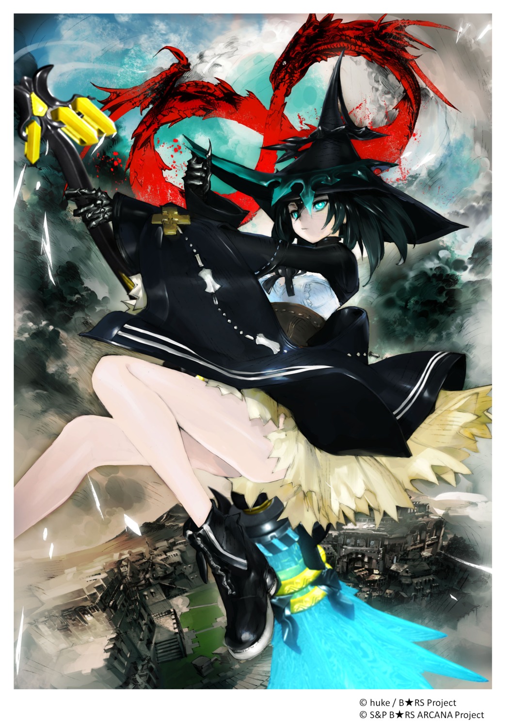 black_rock_shooter taiki_(luster) vocaloid witch