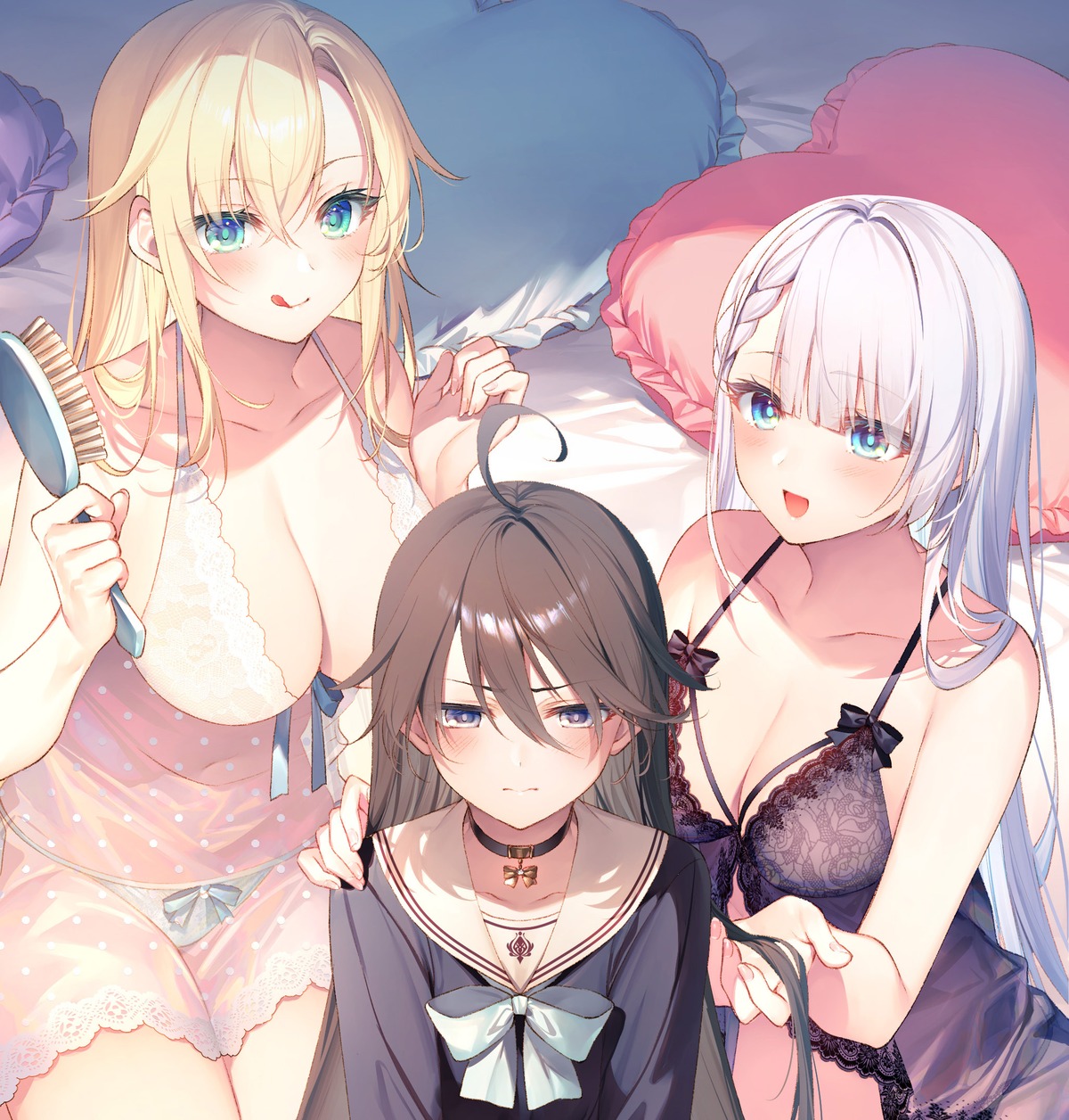 cleavage leonis_death_magnus lingerie pantsu regina_mercedes riselia_ray_crystalia see_through seifuku seiken_gakuin_no_maken_tsukai toosaka_asagi trap