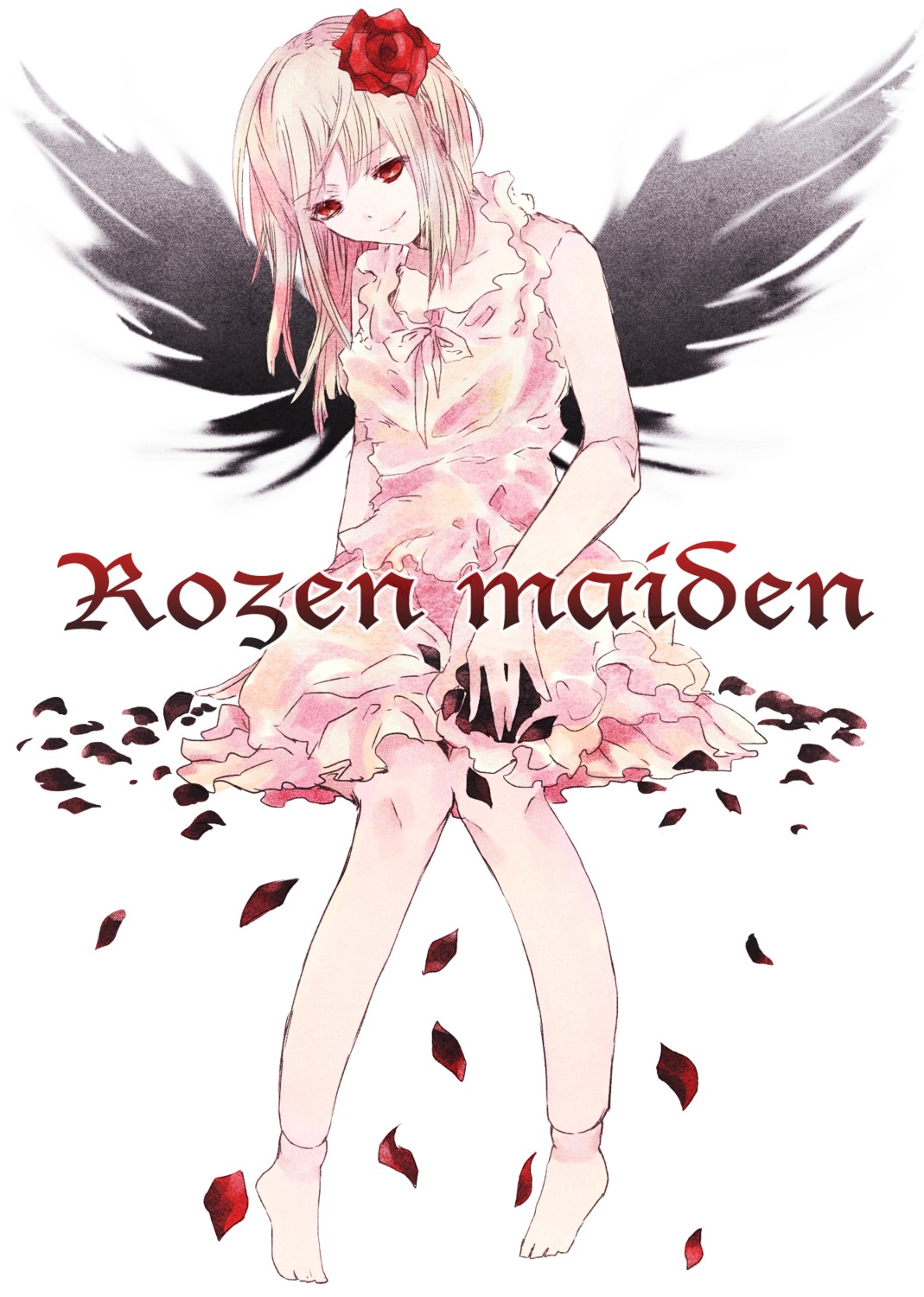 dress feet rozen_maiden suigintou wings yakusuke