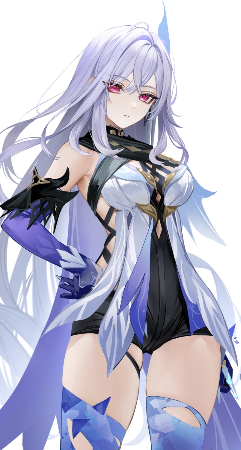 genshin_impact rity skirk thighhighs torn_clothes