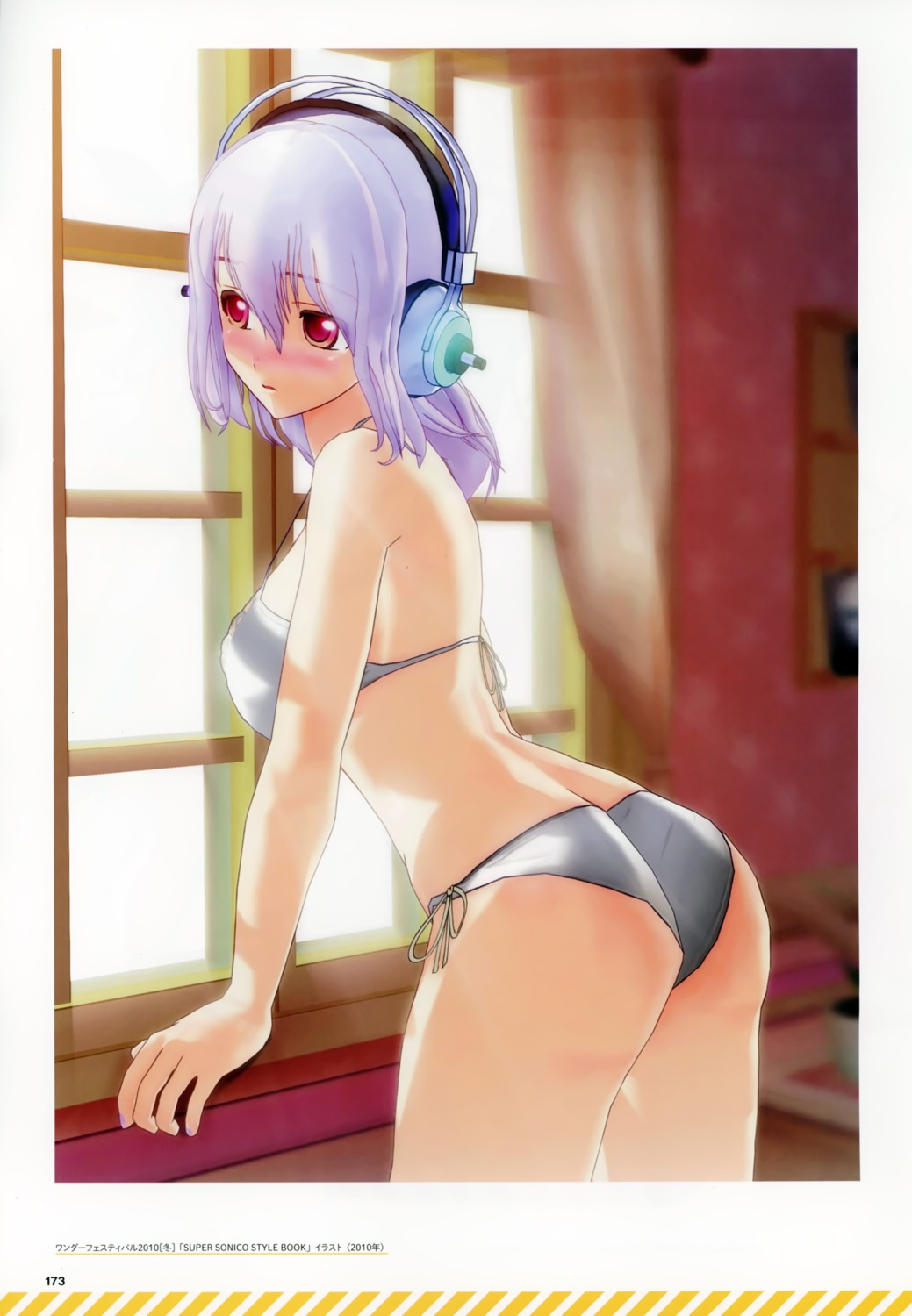 ass bikini cg headphones scanning_dust sonico super_sonico swimsuits tsuji_santa