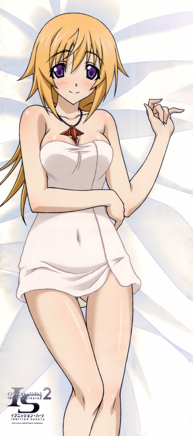 charlotte_dunois cleavage infinite_stratos towel