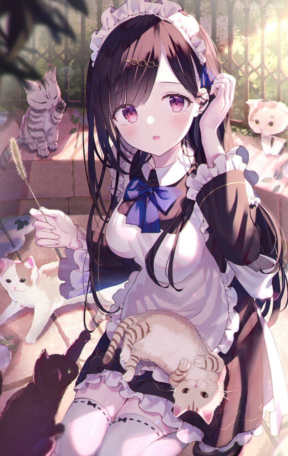 artist_revision maid neko reekaruru thighhighs