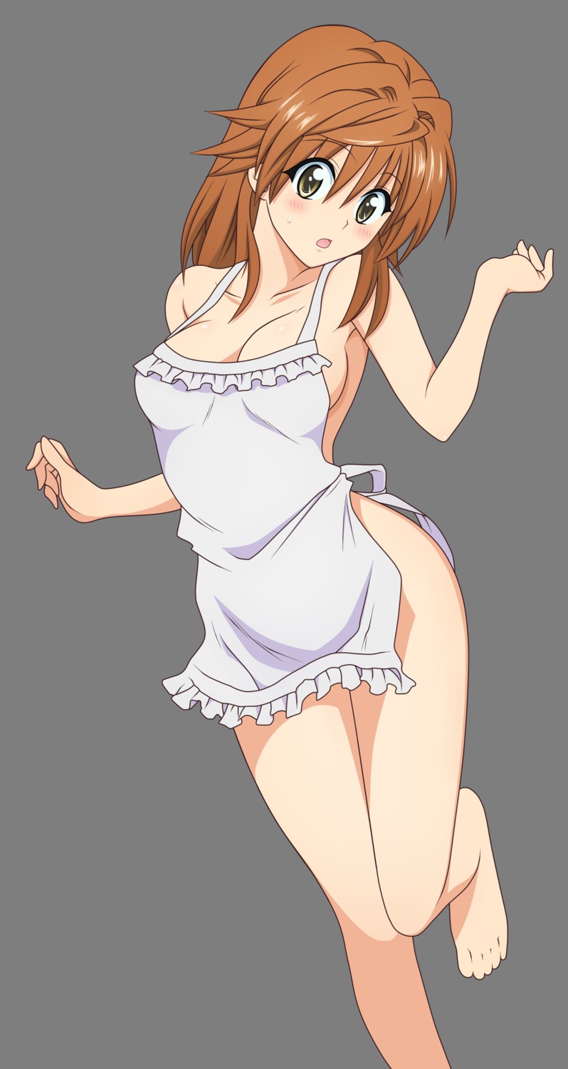 cleavage genderswap naked_apron to_love_ru transparent_png vector_trace yuusaki_riko