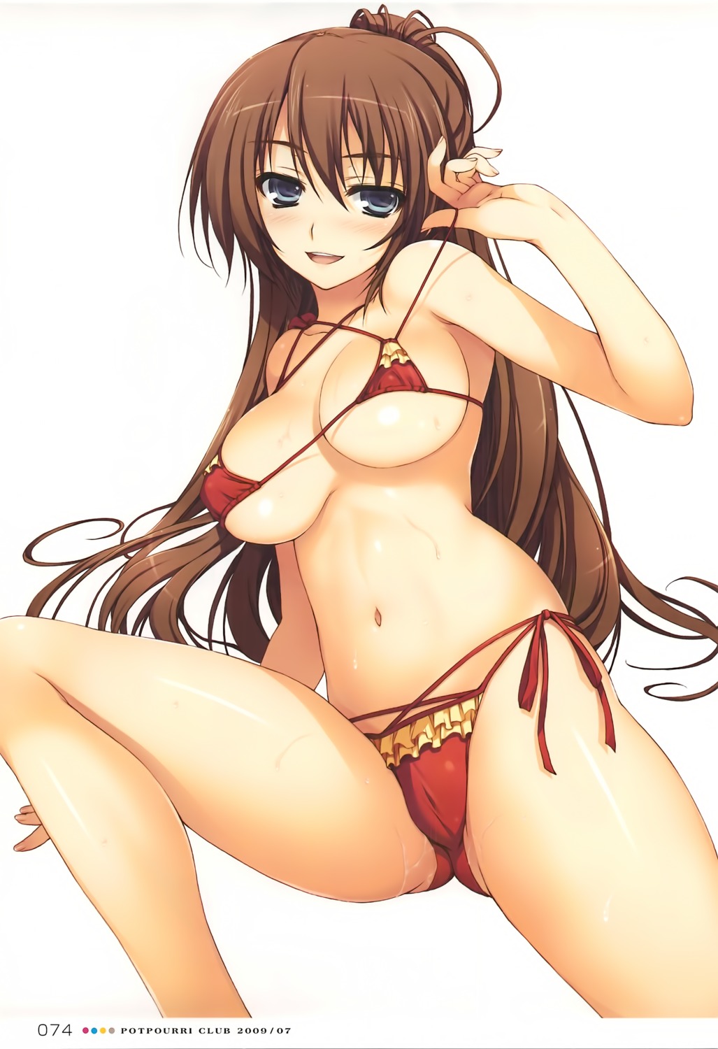 bikini cleavage swimsuits tomose_shunsaku underboob