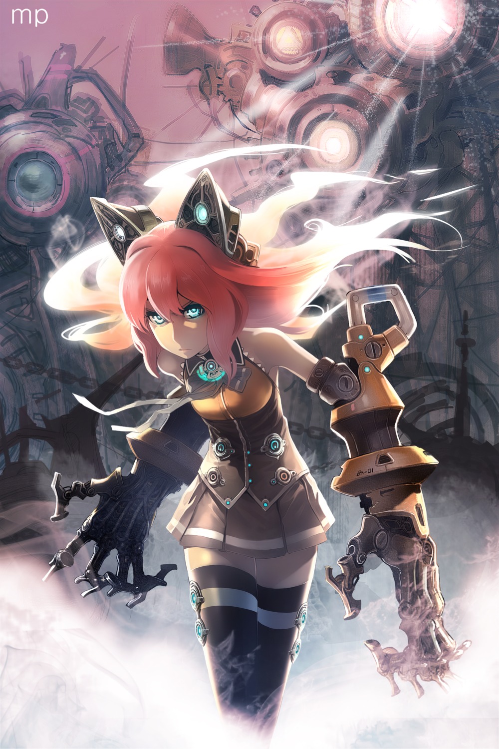 animal_ears dress ladic mecha_musume seeu thighhighs vocaloid