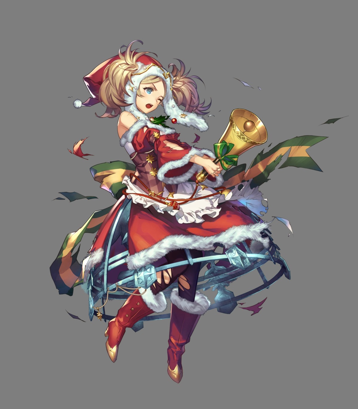 christmas cleavage dress duplicate fire_emblem fire_emblem_heroes fire_emblem_kakusei liz_(fire_emblem) nintendo transparent_png umiu_geso