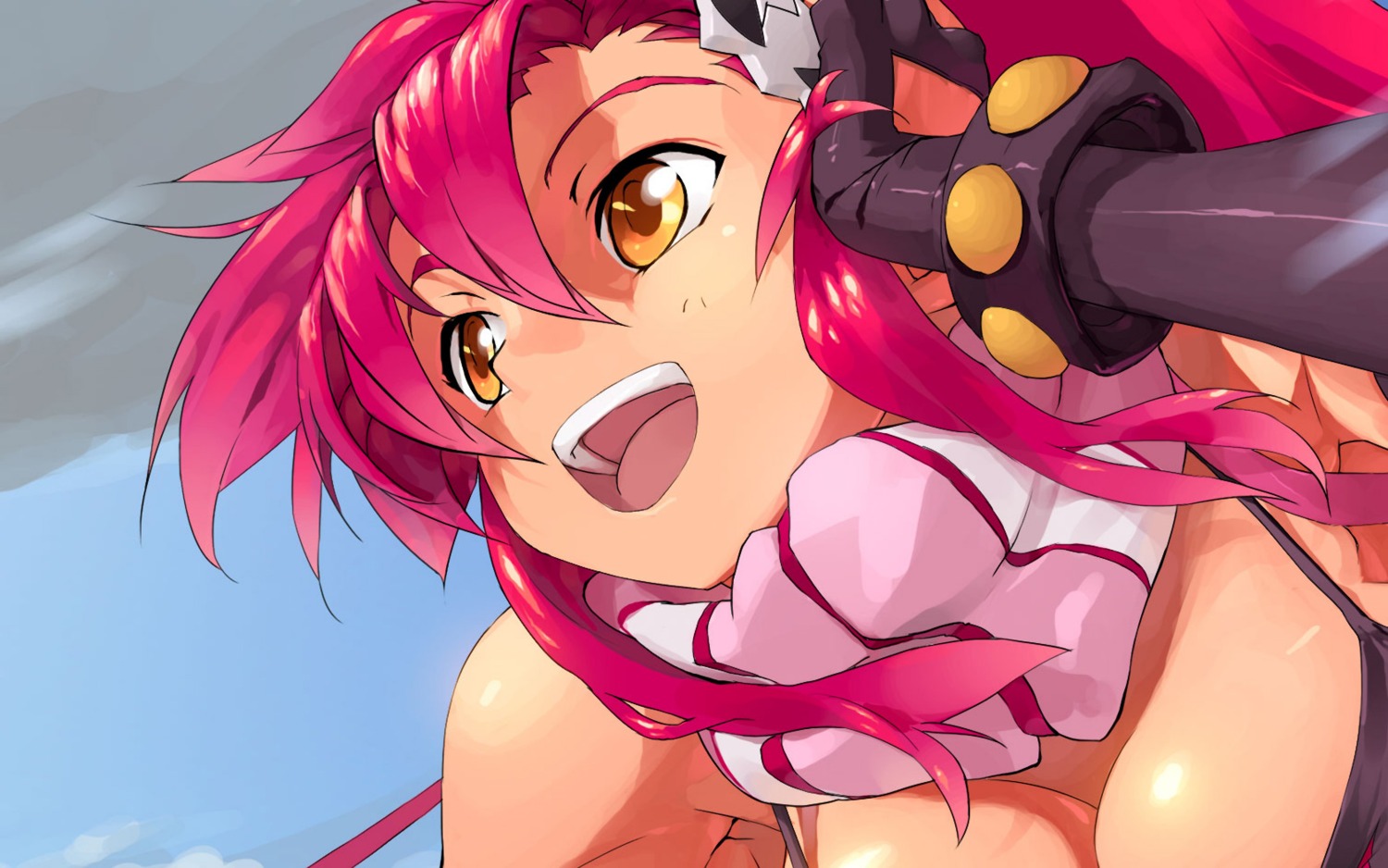 cleavage sun-3 tengen_toppa_gurren_lagann wallpaper yoko