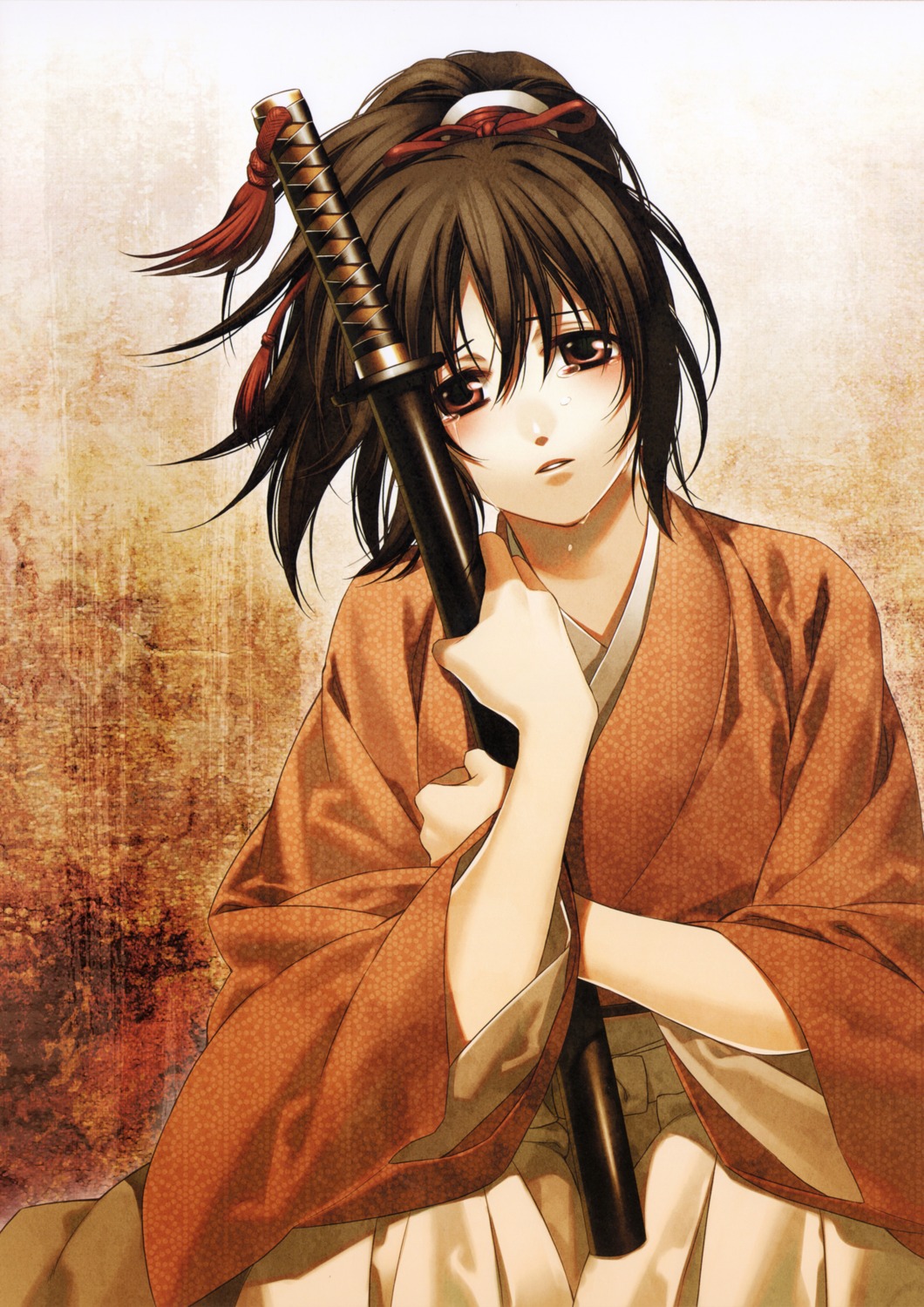 hakuouki japanese_clothes kazuki_yone sword yukimura_chizuru