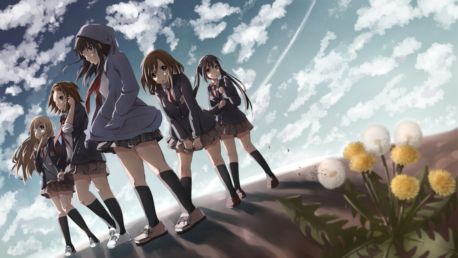 akiyama_mio hirasawa_yui k-on! kotobuki_tsumugi kyon_(kyouhei-takebayashi) nakano_azusa seifuku sweater tainaka_ritsu wallpaper