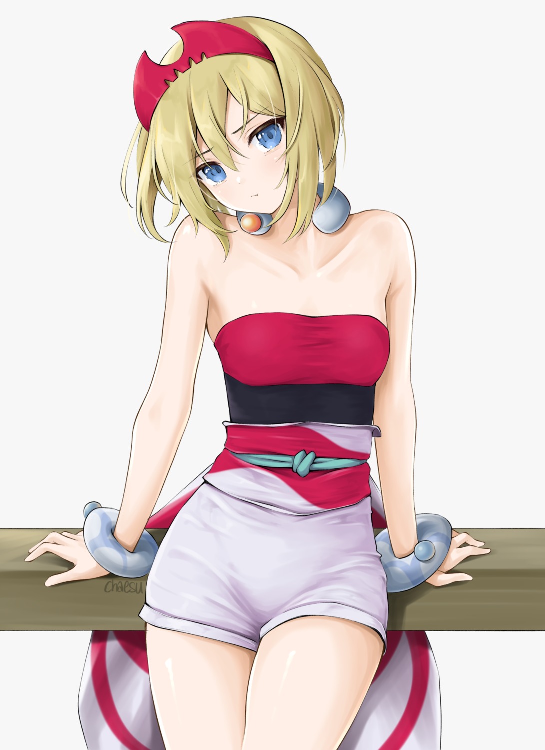 chaesu japanese_clothes kai_(pokemon) no_bra pokemon pokemon_legends_arceus