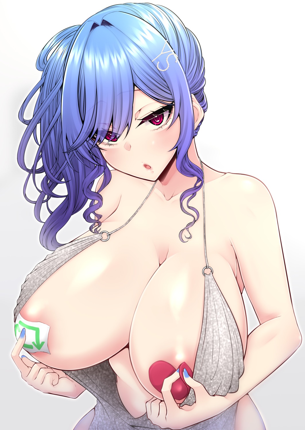 areola azur_lane dress erect_nipples kira_kazuki no_bra pasties st._louis_(azur_lane)