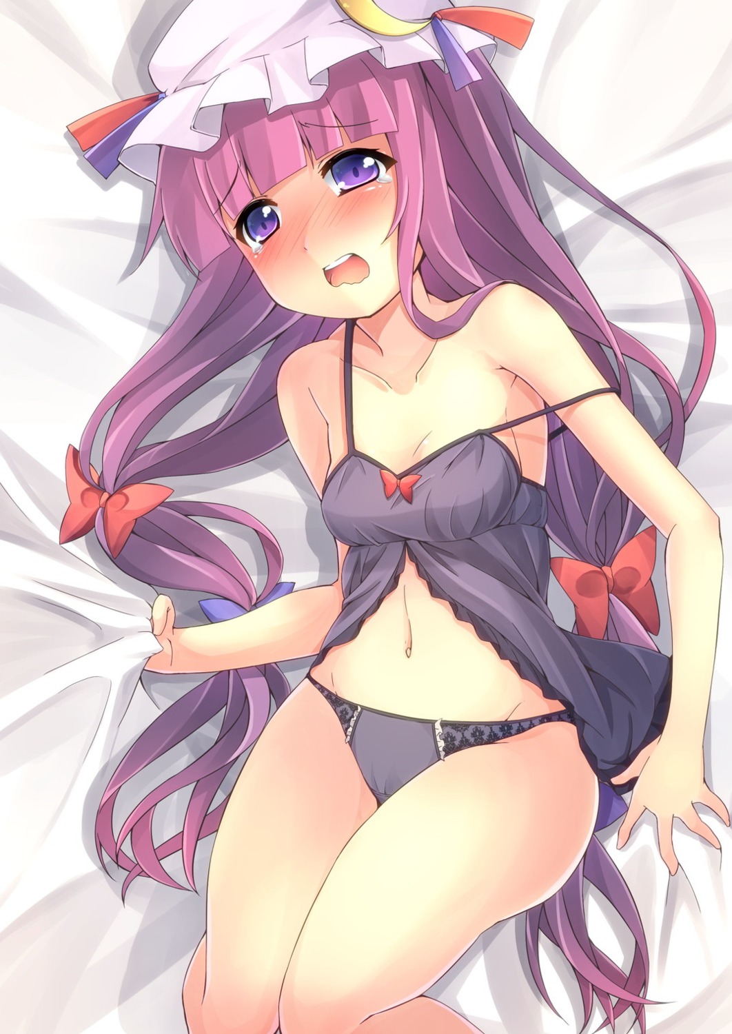 jpeg_artifacts lingerie oruton pantsu patchouli_knowledge touhou