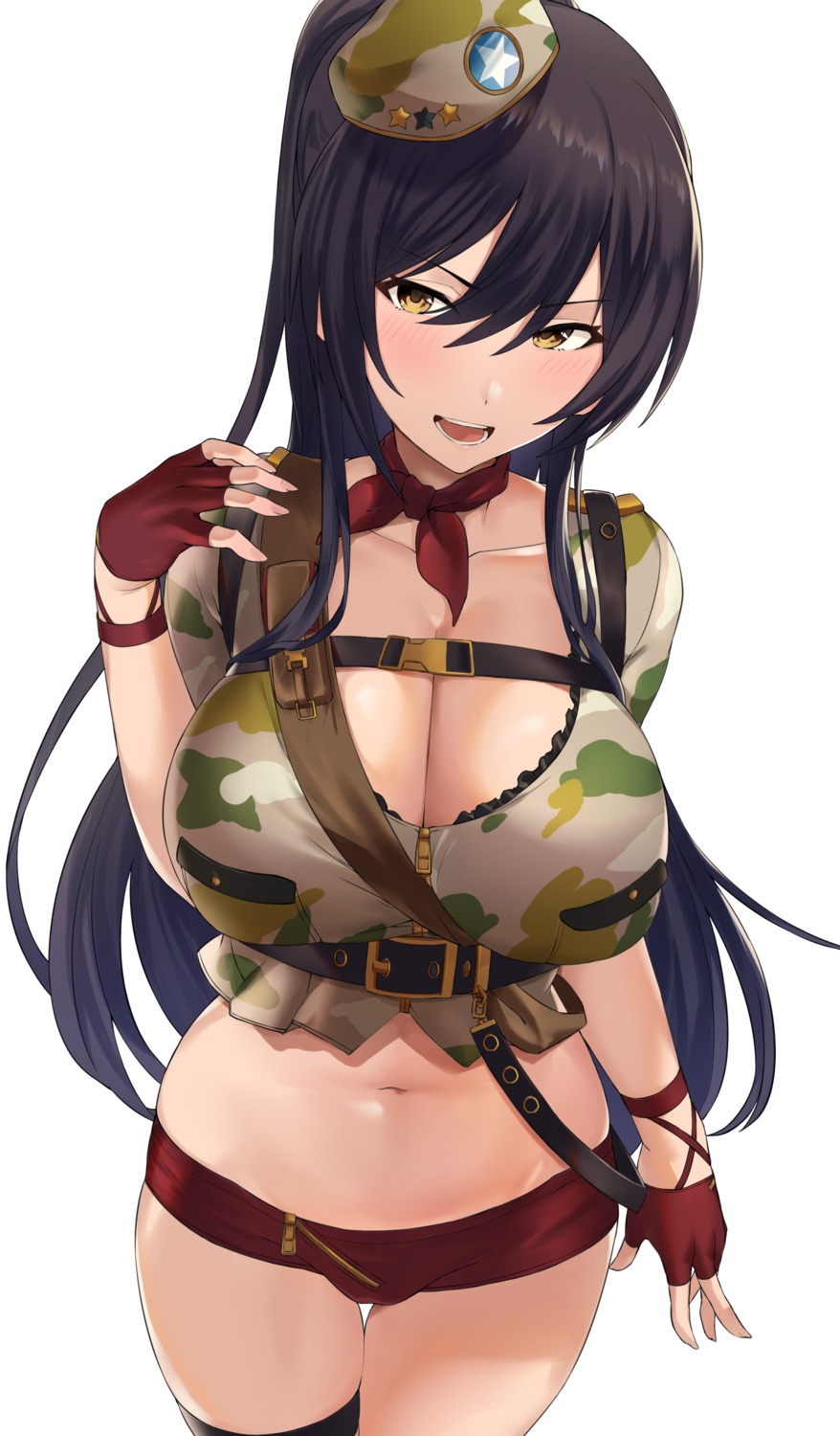 cleavage garter hotate-chan shirase_sakuya the_idolm@ster the_idolm@ster_shiny_colors uniform