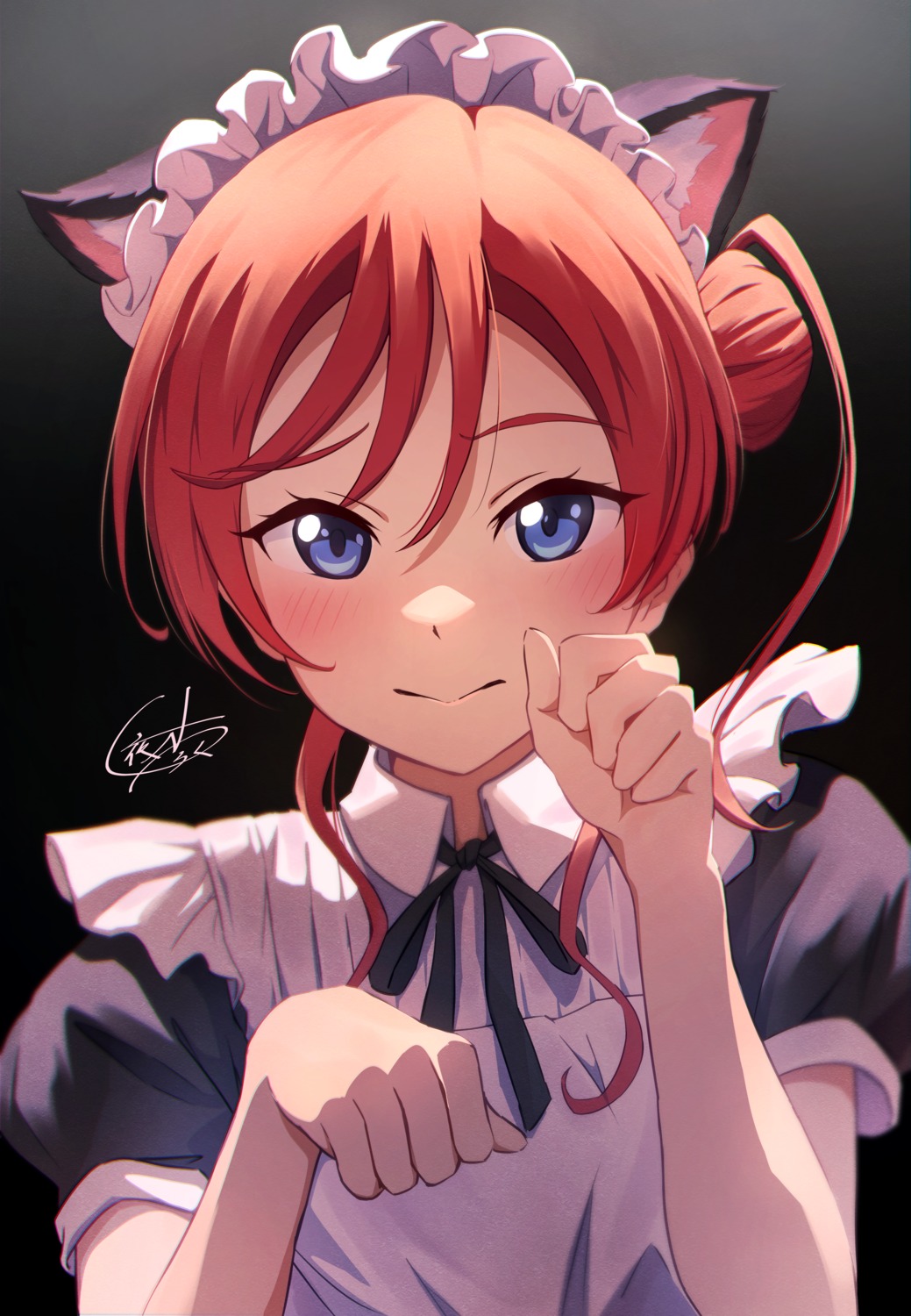 animal_ears love_live!_superstar!! maid nekomimi yatoroku yoneme_mei