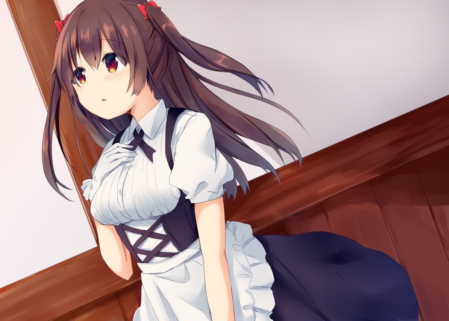 asanagi_kurumi_(panda-doufu) breast_hold maid