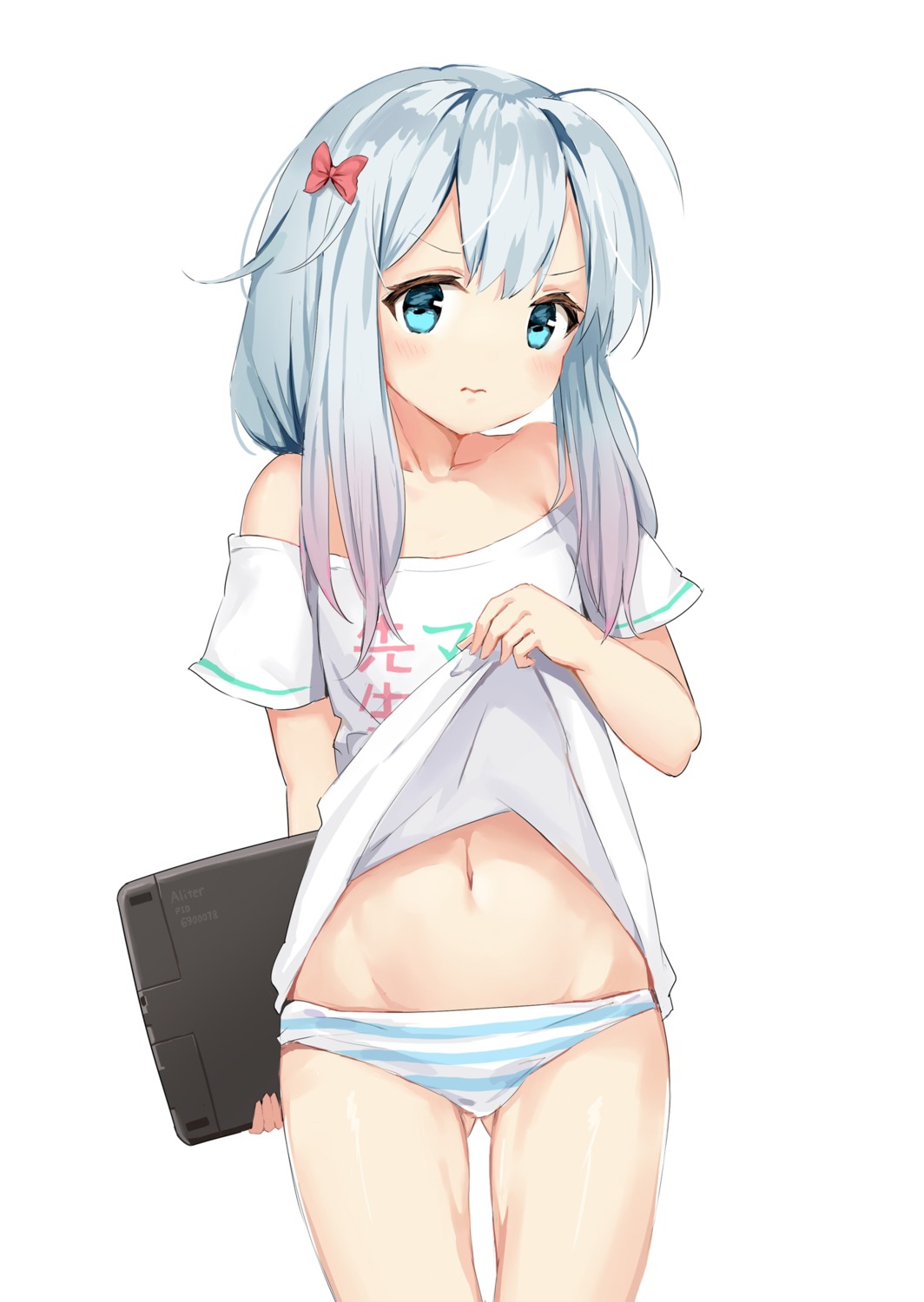 aliter eromanga-sensei izumi_sagiri loli pantsu shimapan shirt_lift