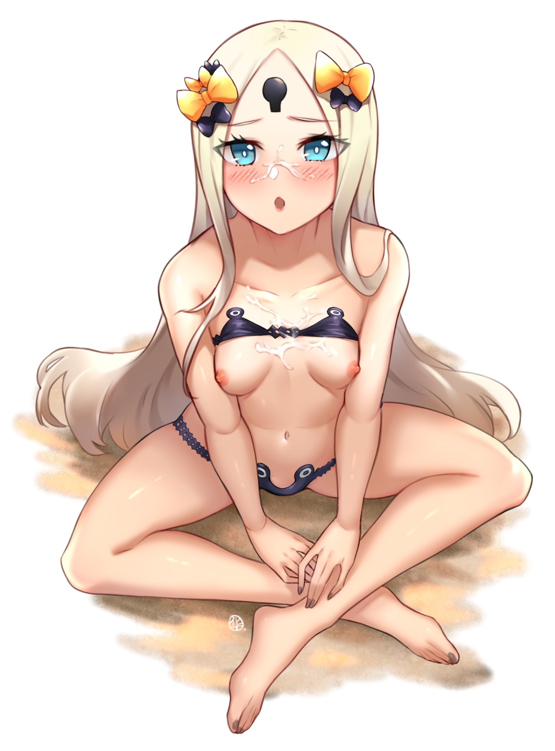 abigail_williams_(fate) bikini breasts cum fate/grand_order hua-j loli nipples swimsuits