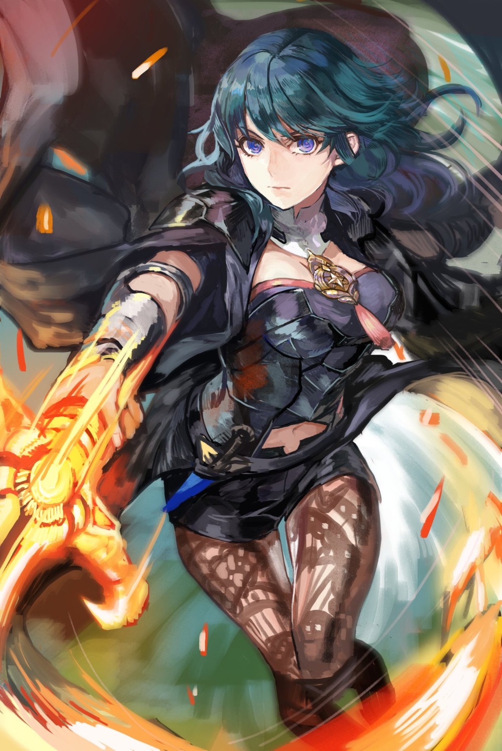 byleth_(fire_emblem) fire_emblem fire_emblem_three_houses kokouno_oyazi pantyhose sword