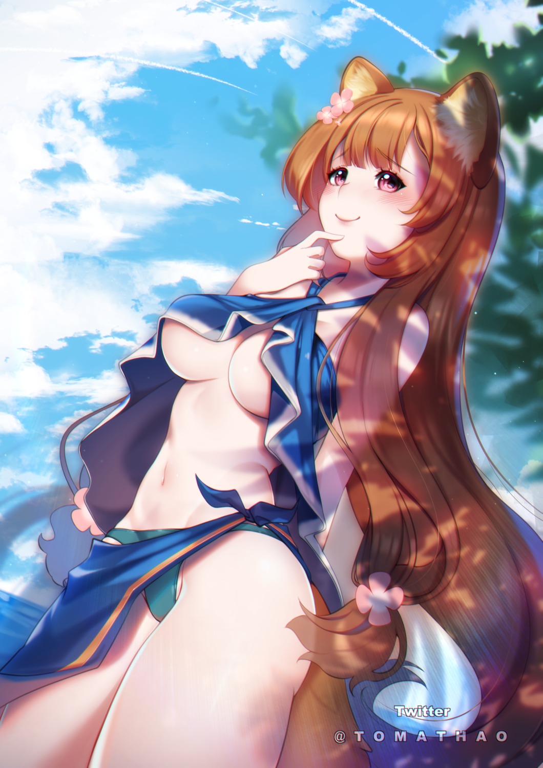 animal_ears raphtalia swimsuits tagme tail tate_no_yuusha_no_nariagari underboob