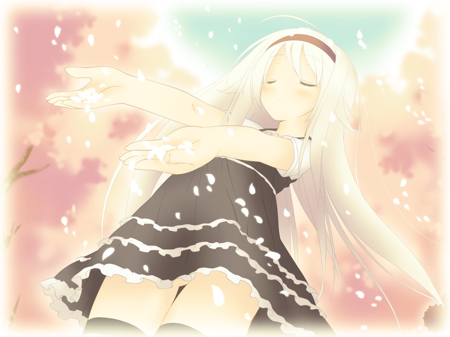 dress favorite game_cg hoshizora_no_memoria ototsu_yume shida_kazuhiro thighhighs