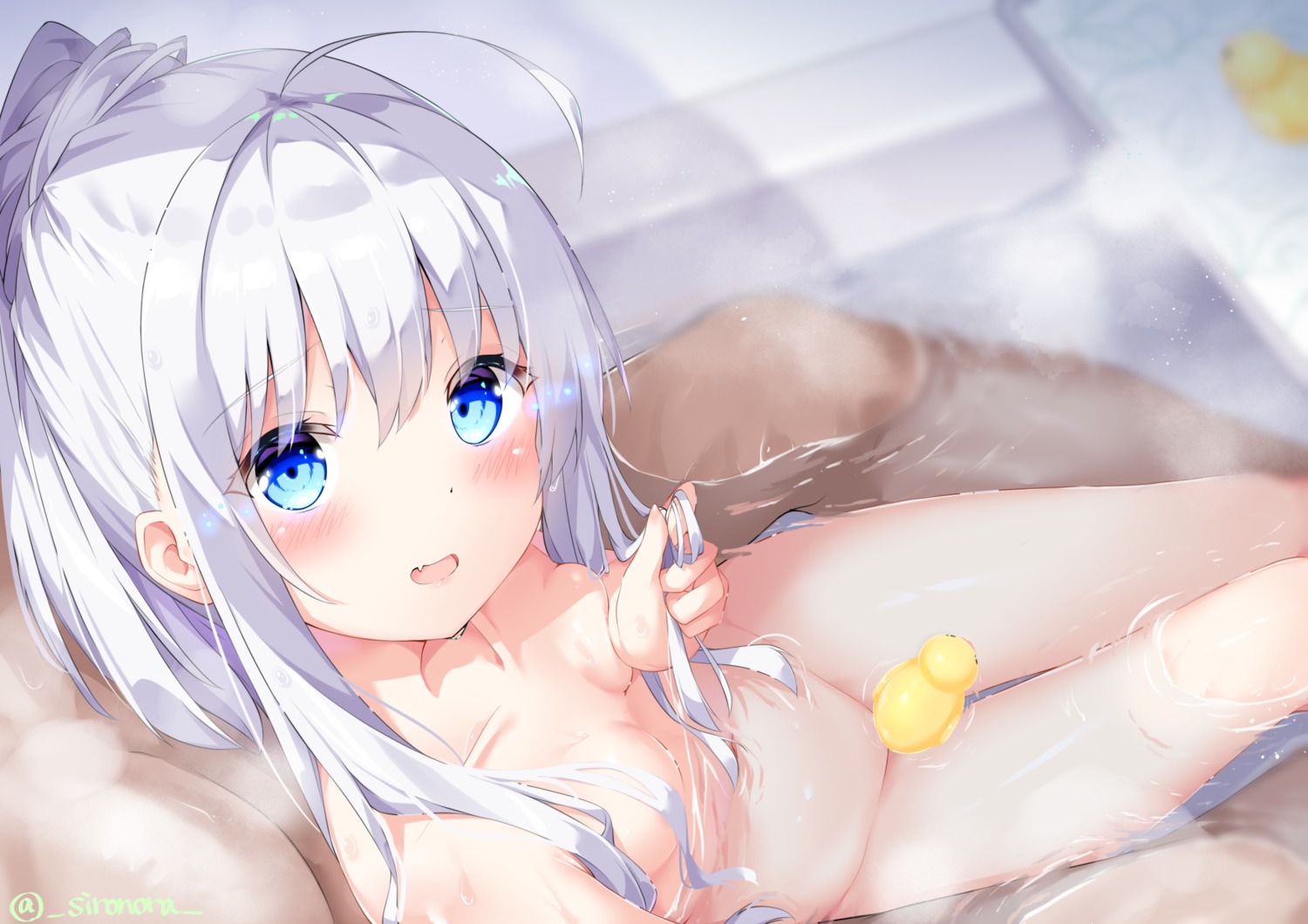 bathing loli naked shironora wet