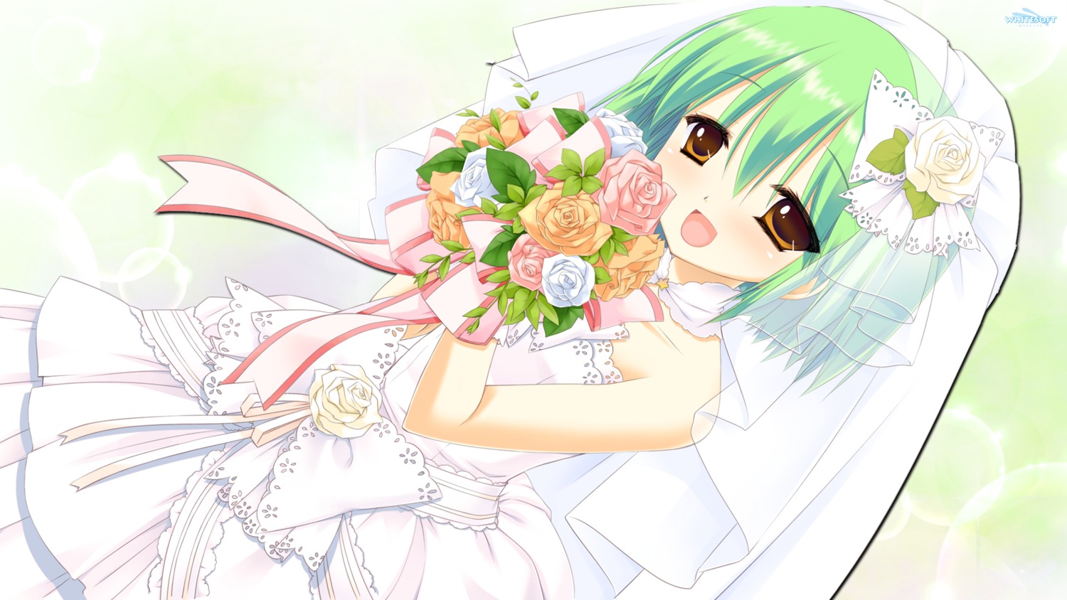 dress miyasu_risa nanakase_shikiko nekonade_distortion nekonade_distortion_exodus wallpaper wedding_dress whitesoft