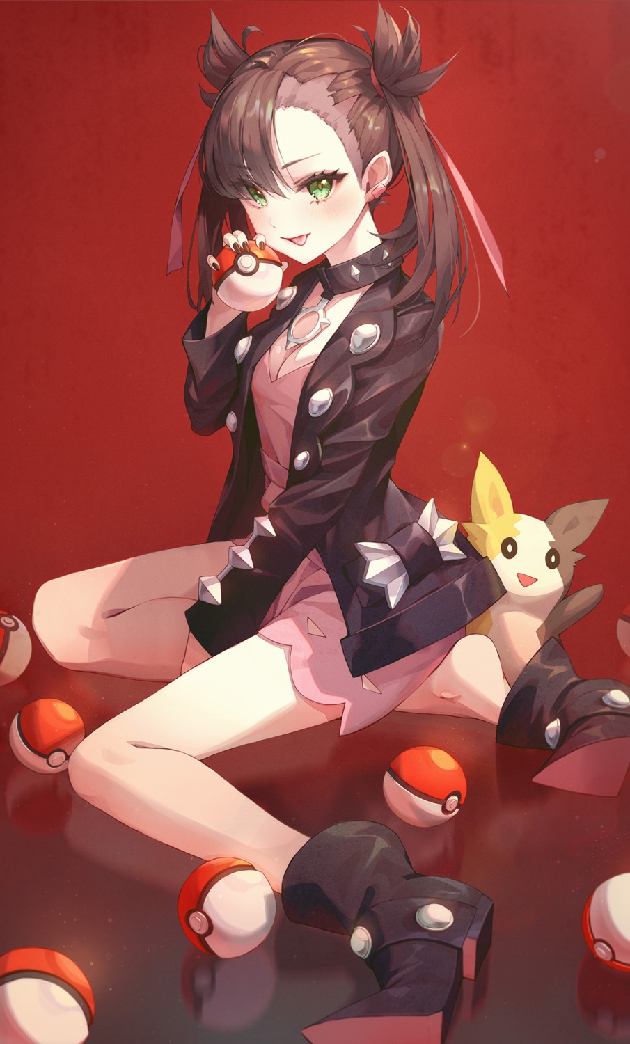 cleavage dress mary_(pokemon) morpeko pokemon pokemon_swsh ttutto