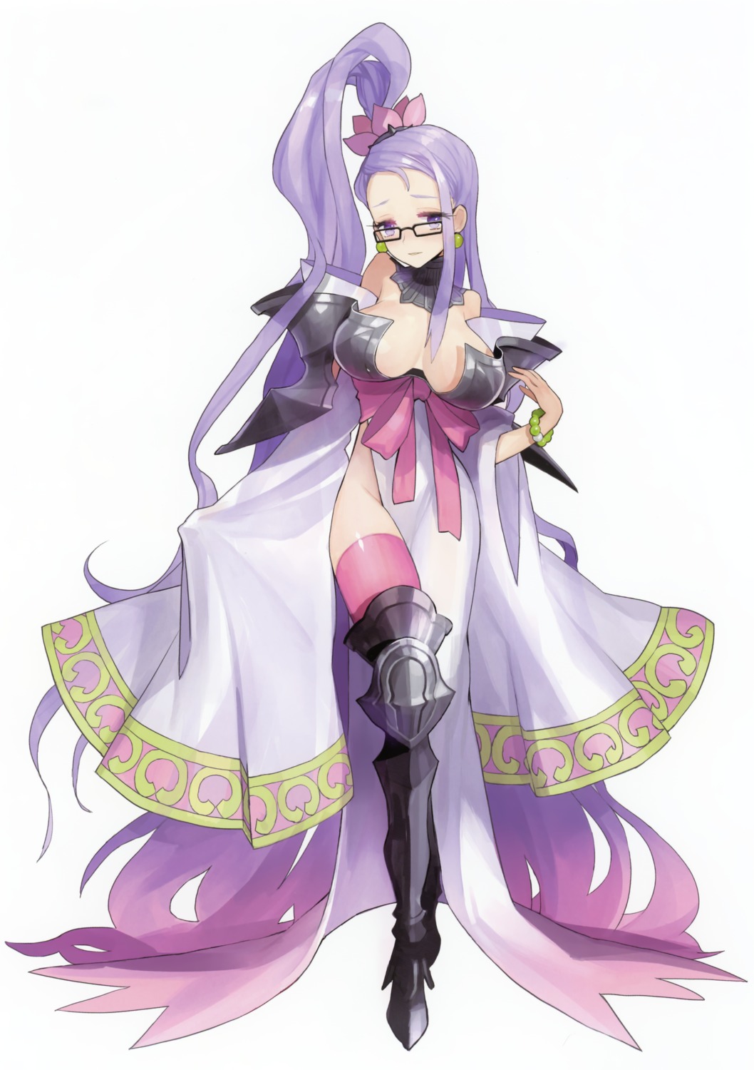 armor cleavage dress megane nopan thighhighs toranoana wada_rco