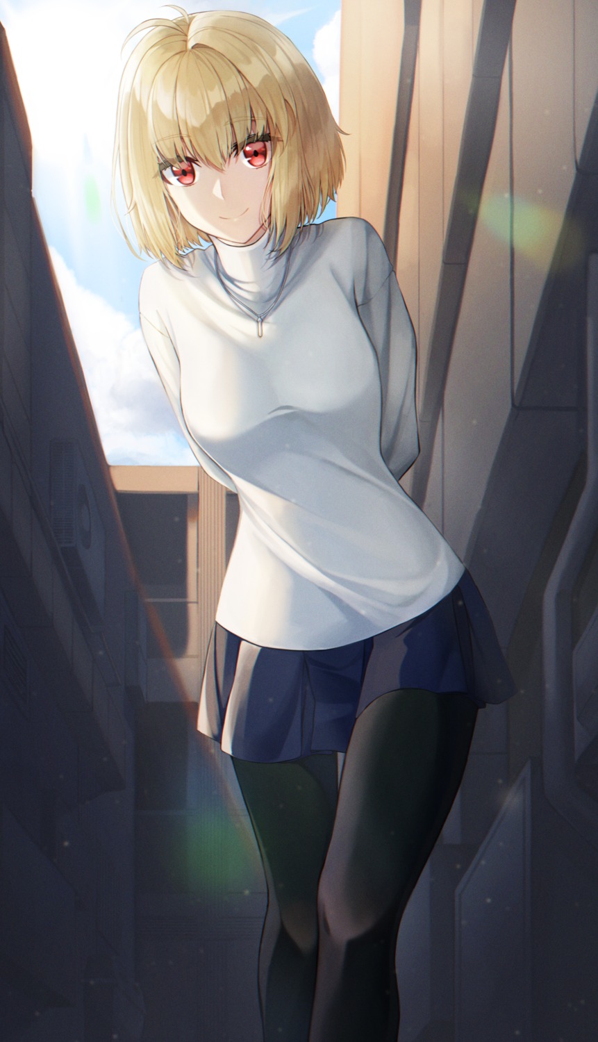 arcueid_brunestud pantyhose sora_(men0105) sweater tsukihime