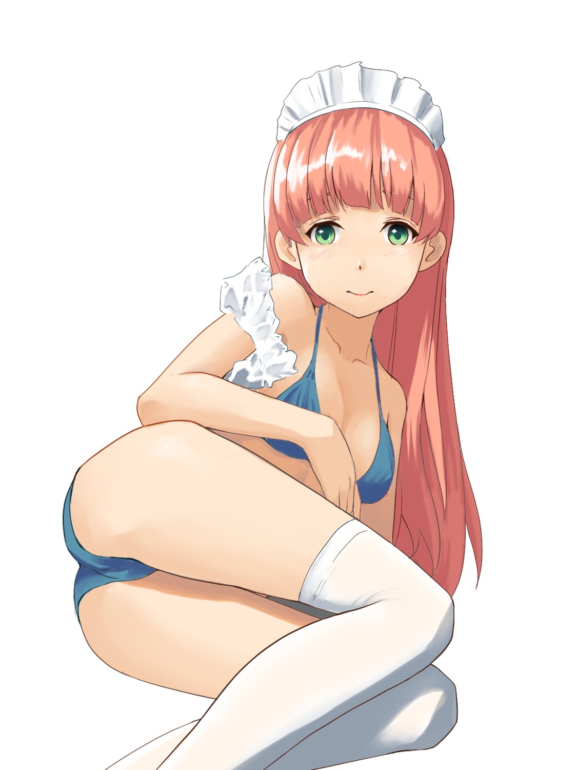 ass bikini maid shin_(shincrz) swimsuits thighhighs