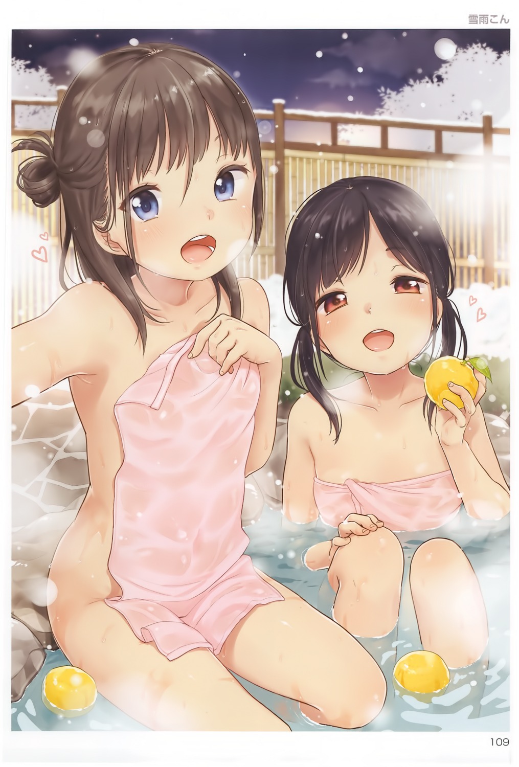 bathing breast_hold loli naked onsen toranoana towel wet yukiu_con