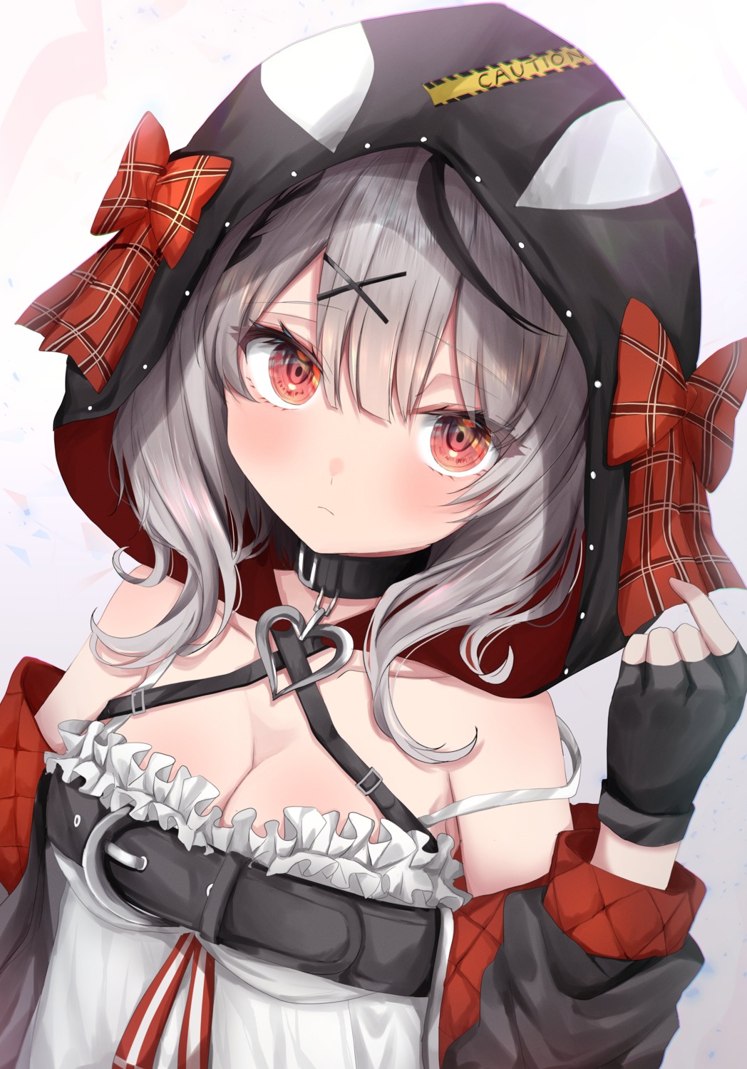 cleavage hololive moemoepiano sakamata_chloe