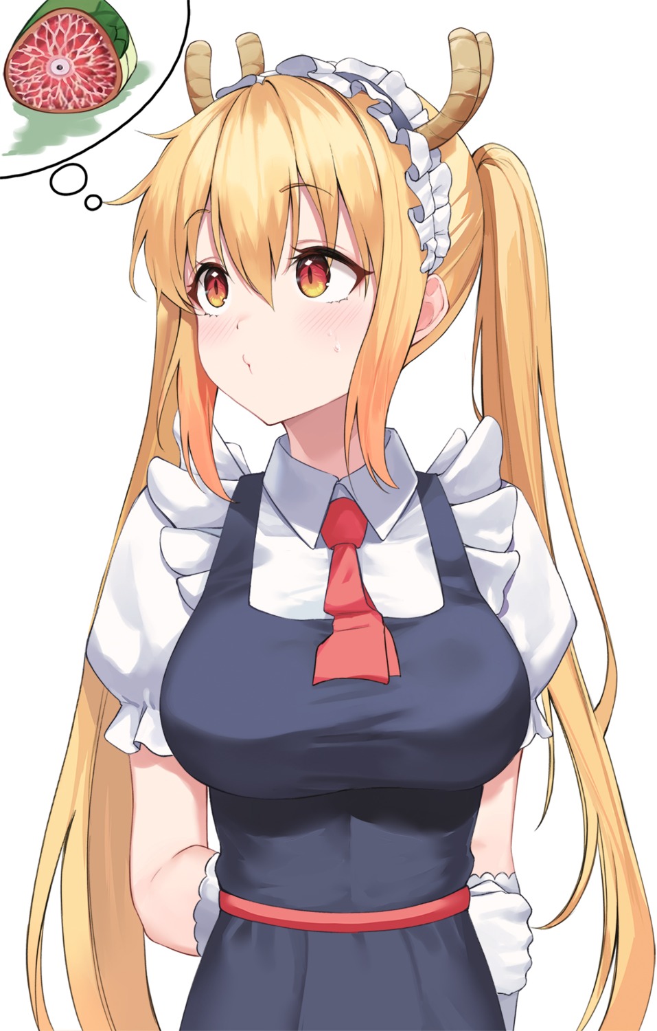 horns junkt729 kobayashi-san_chi_no_maid_dragon maid tooru_(kobayashi-san_chi_no_maid_dragon)