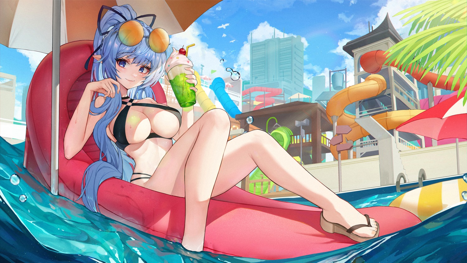 bikini character_pria josal megane pointy_ears swimsuits