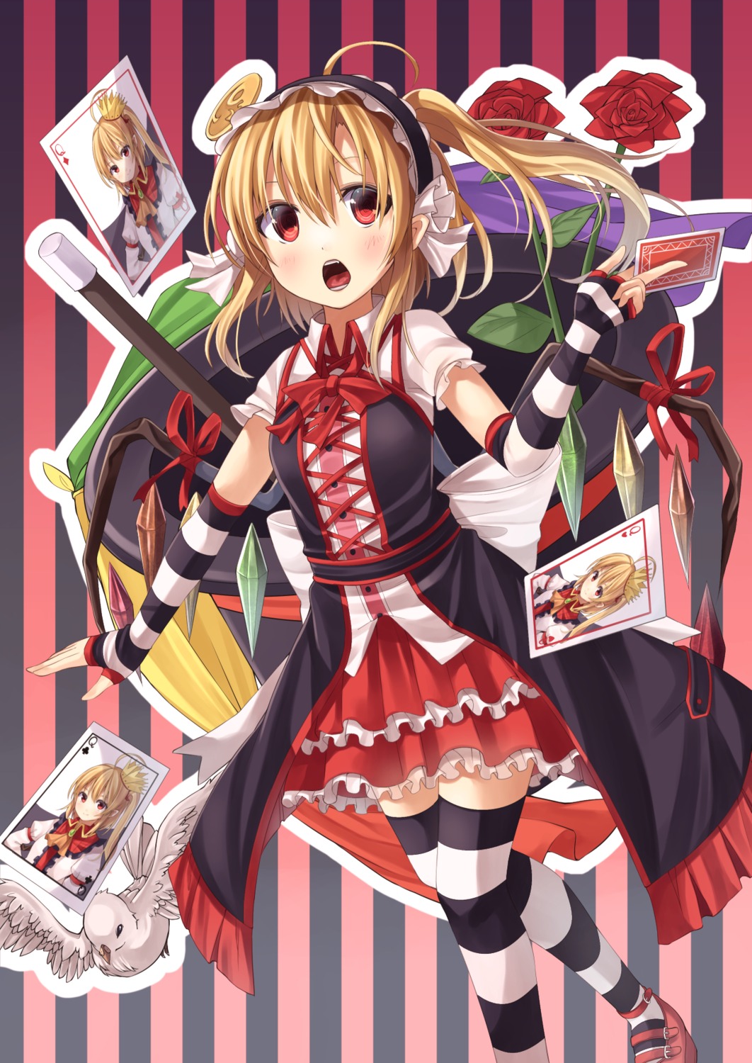 flandre_scarlet gurasion thighhighs touhou wings