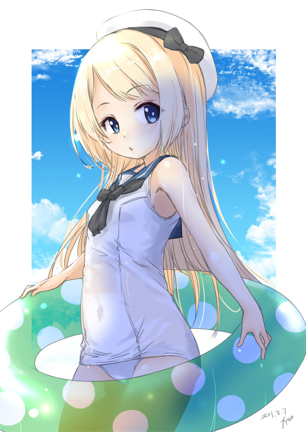 fyuo jervis_(kancolle) kantai_collection school_swimsuit see_through swimsuits