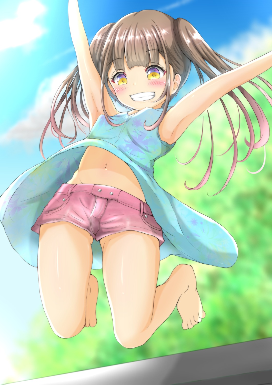 erect_nipples feet loli ninyo_(user_pddg5877) shirt_lift