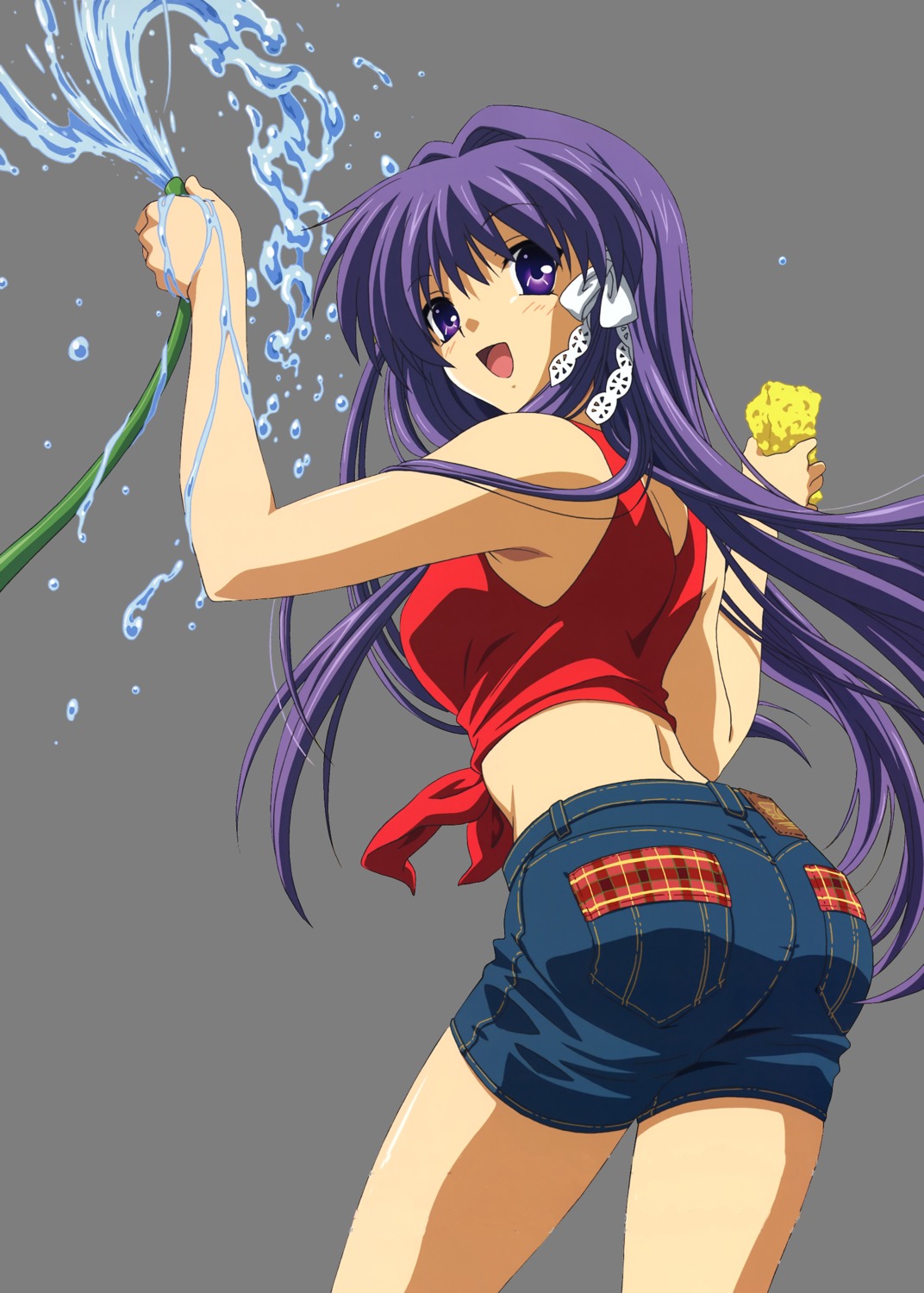 clannad fujibayashi_kyou kadowaki_miku transparent_png wet