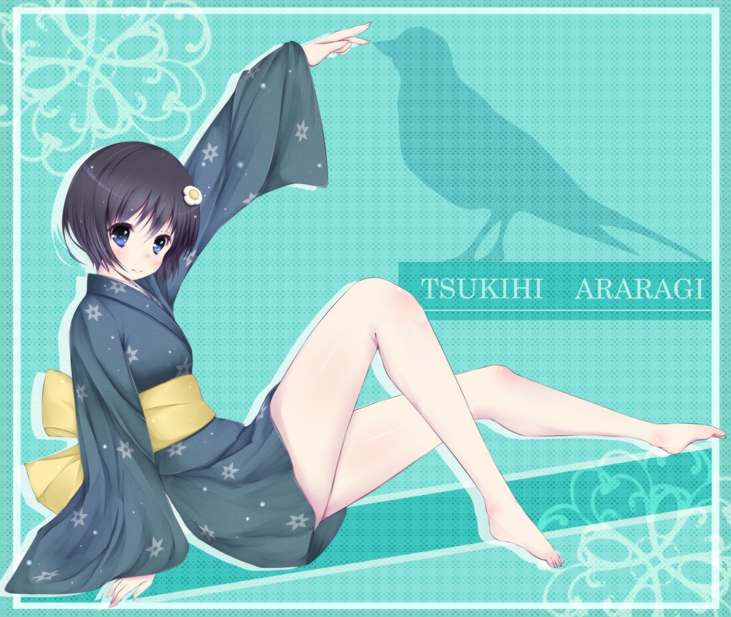 amatsuki_hotaru araragi_tsukihi bakemonogatari monogatari_(series) nisemonogatari yukata