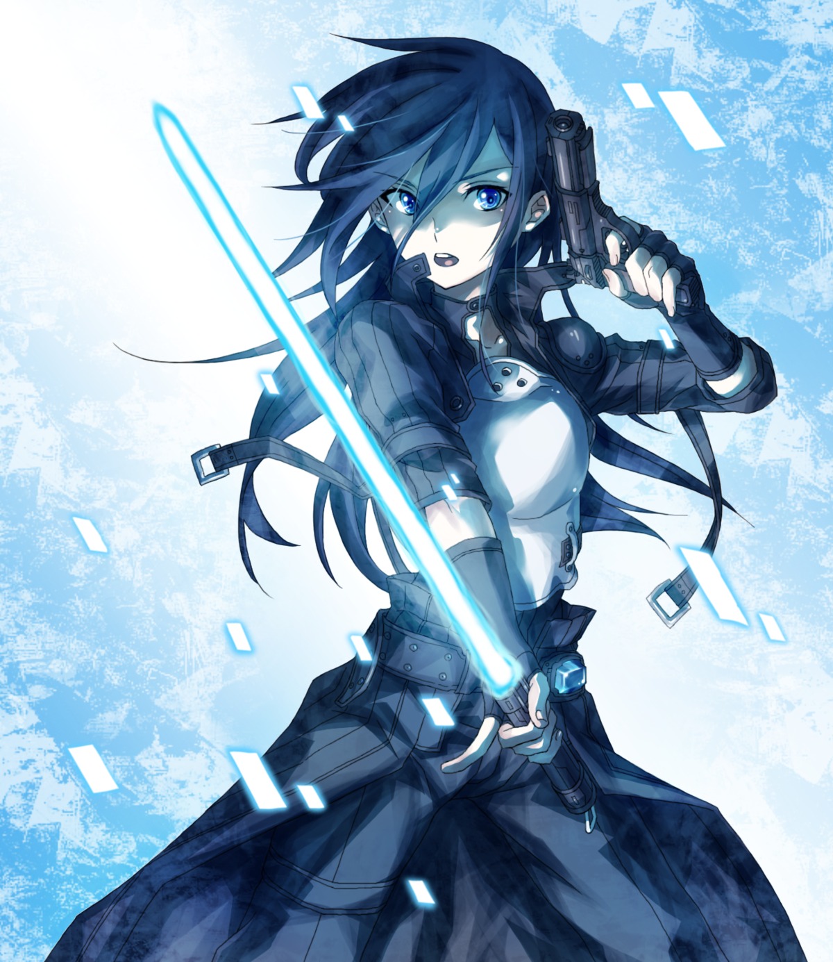 gun gun_gale_online kirito machi_fuka male sword sword_art_online