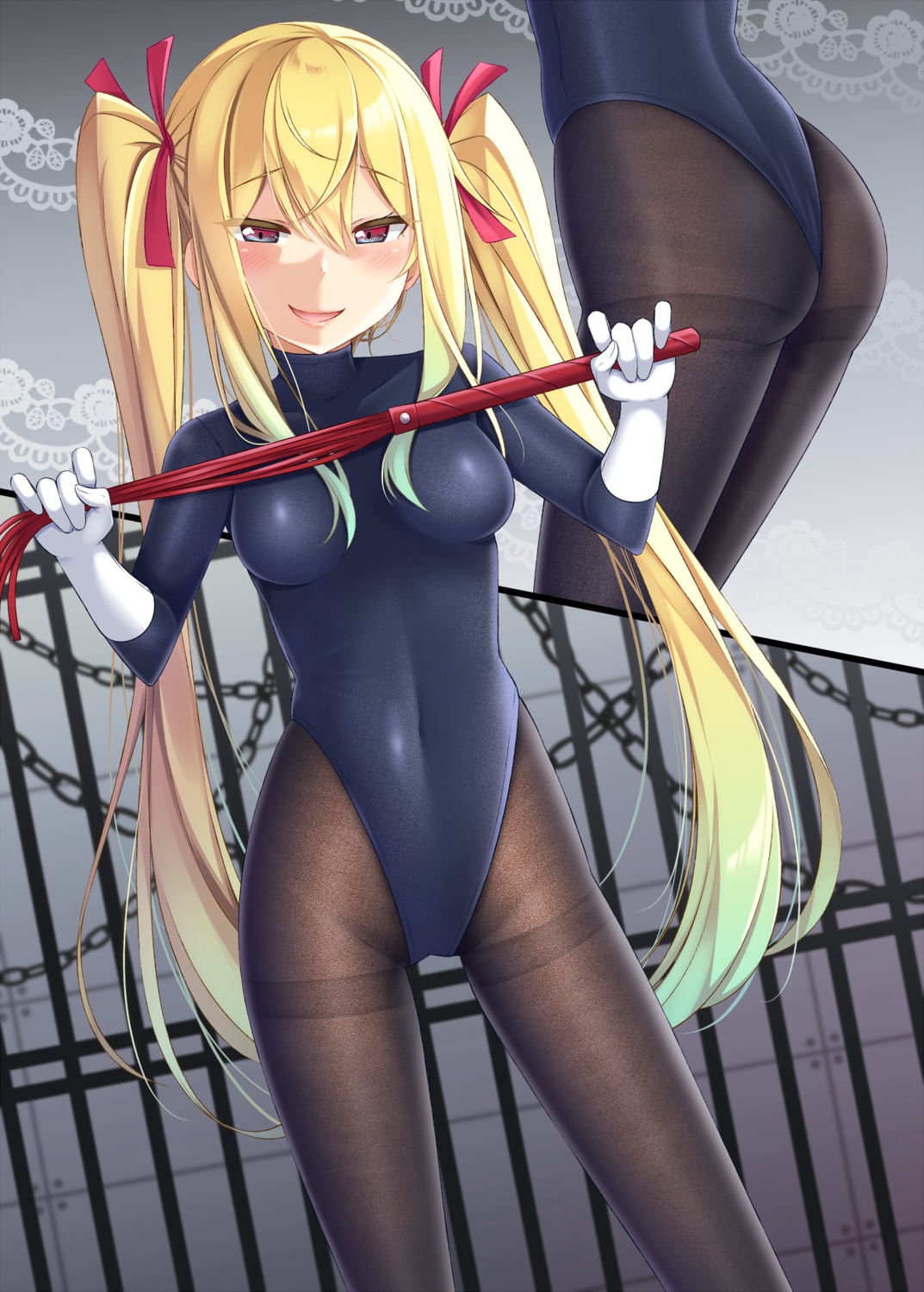 ass gurande leotard pantyhose weapon