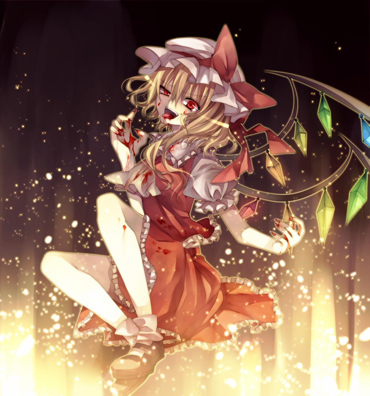 blood flandre_scarlet touhou tsukioka_tsukiho