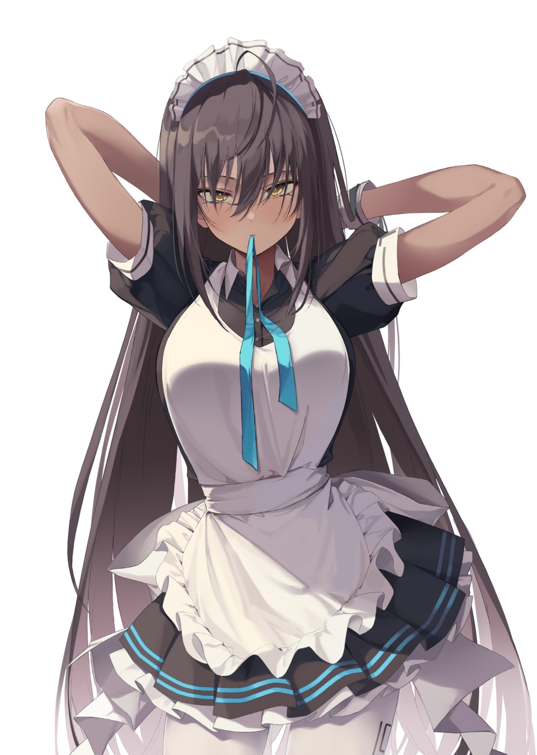 blue_archive kakudate_karin maid pantyhose soya_(torga)