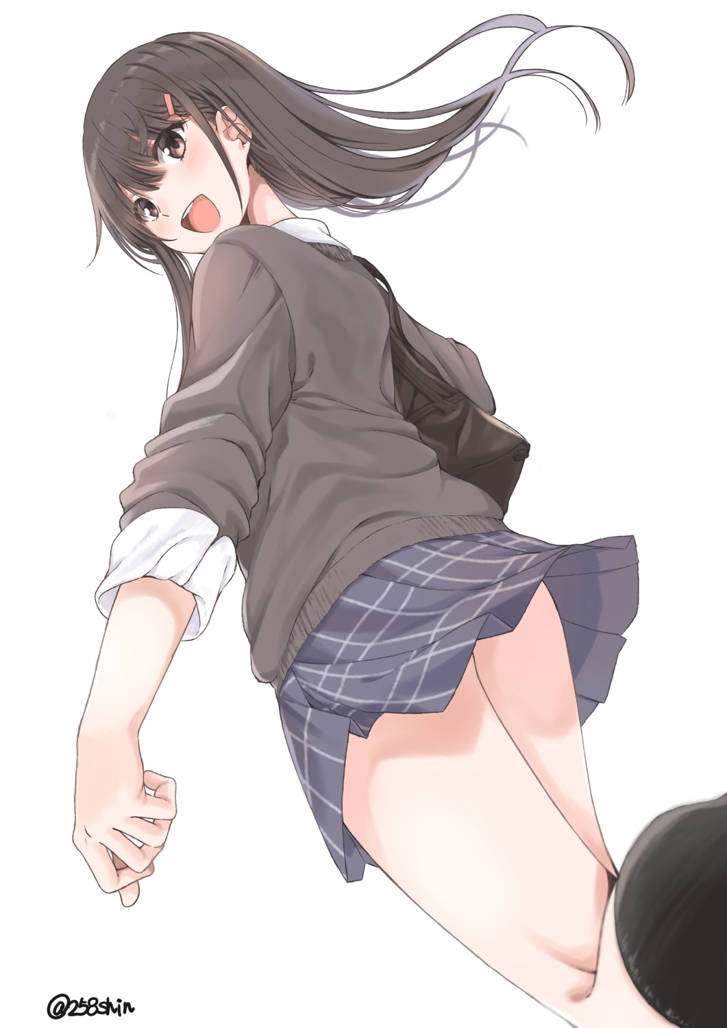 amu_(258shin) seifuku skirt_lift sweater