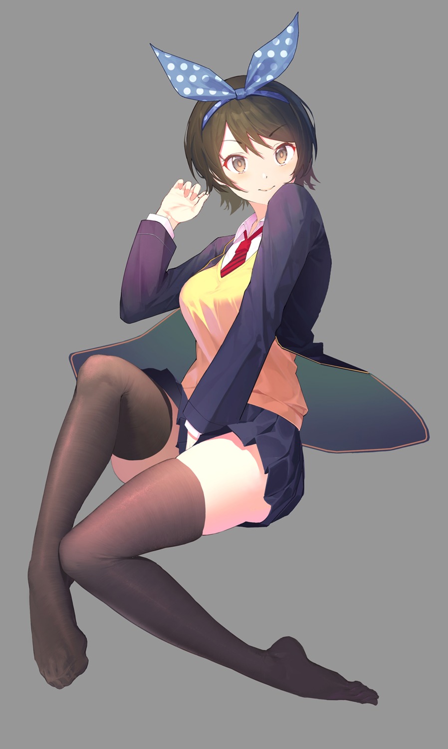 kanojo_okarishimasu sarashina_ruka seifuku siunaus sweater thighhighs