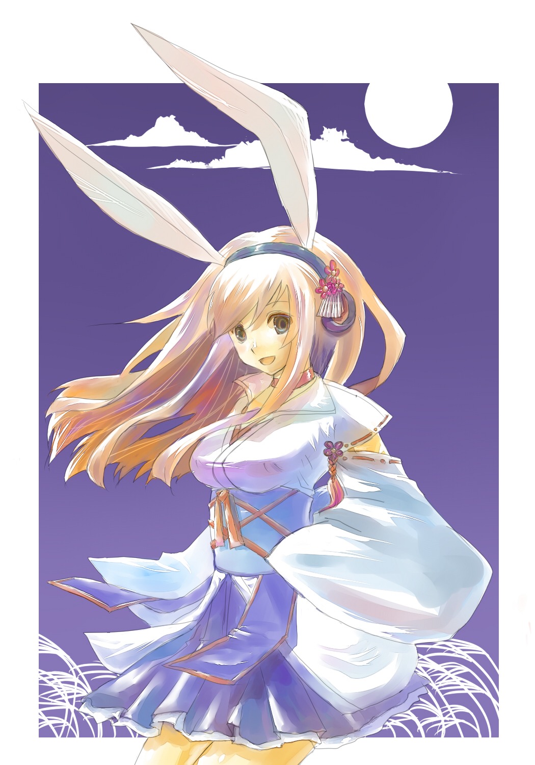 animal_ears beatmania bunny_ears iroha_(beatmania) kimono mosasa